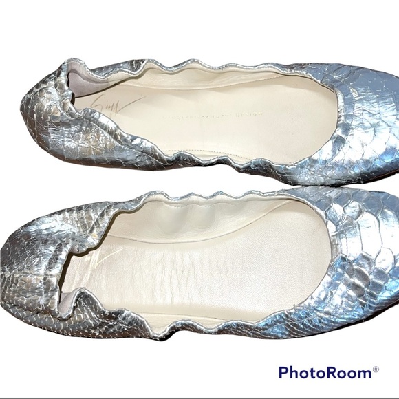 Giuseppe Zanotti Silver Python Ballet Flat 40 - Picture 6 of 9